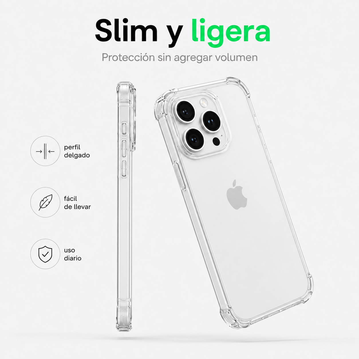 Carcasa Transparente Slim para iPhone 15 Pro Max-6