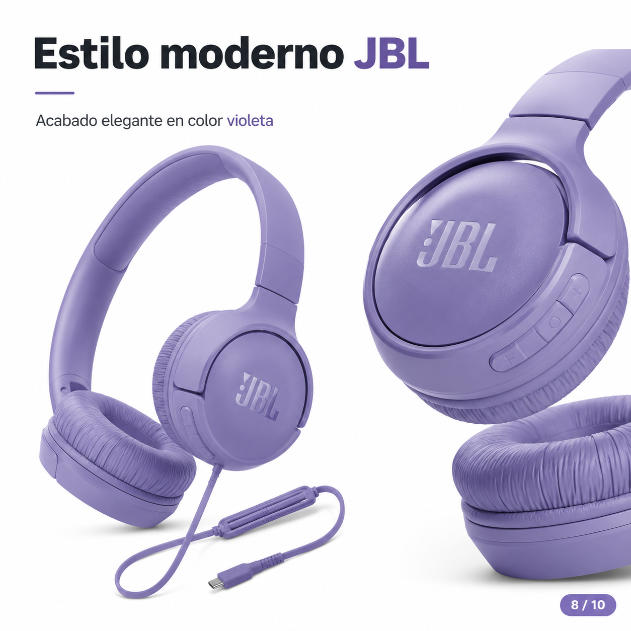 JBL Tune 520 USB C Audifonos Cableados Hi Res Original-7