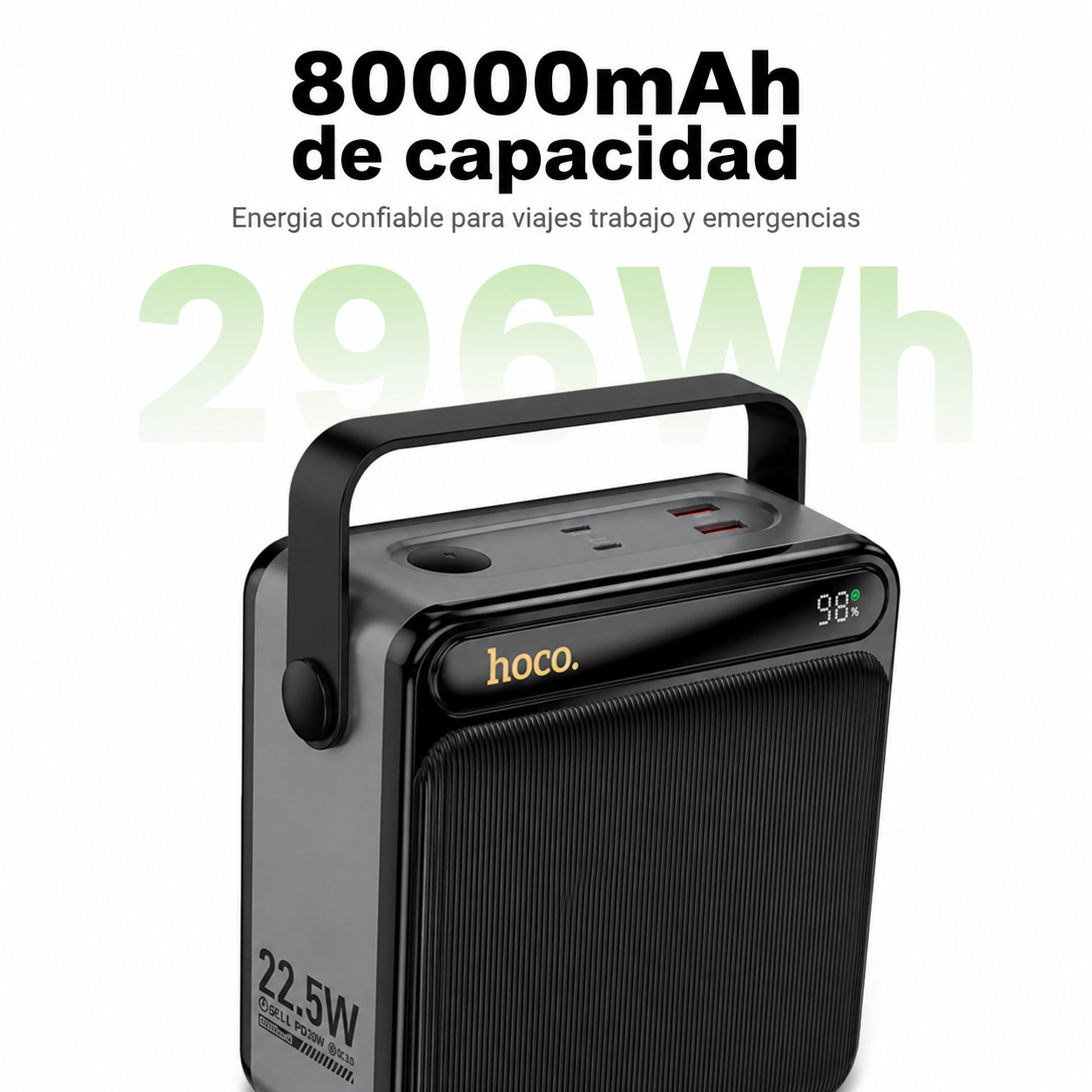 Power Bank Hoco J161 80000mah 22 5w Carga Rapida Inalambrica-2