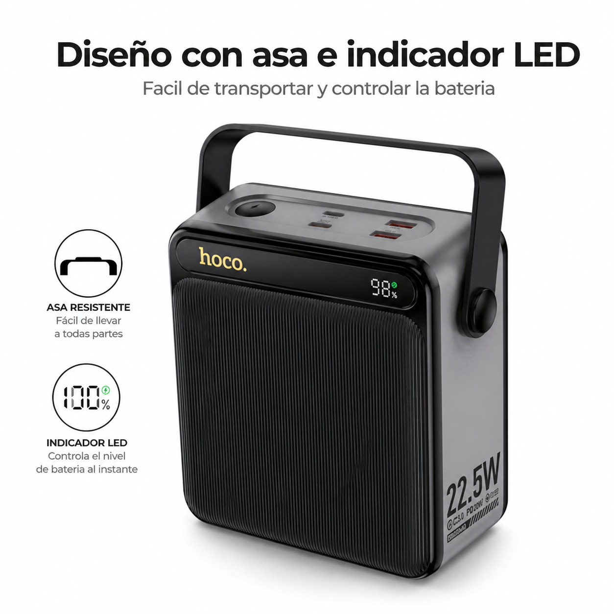 Power Bank Hoco J161 80000mah 22 5w Carga Rapida Inalambrica-7