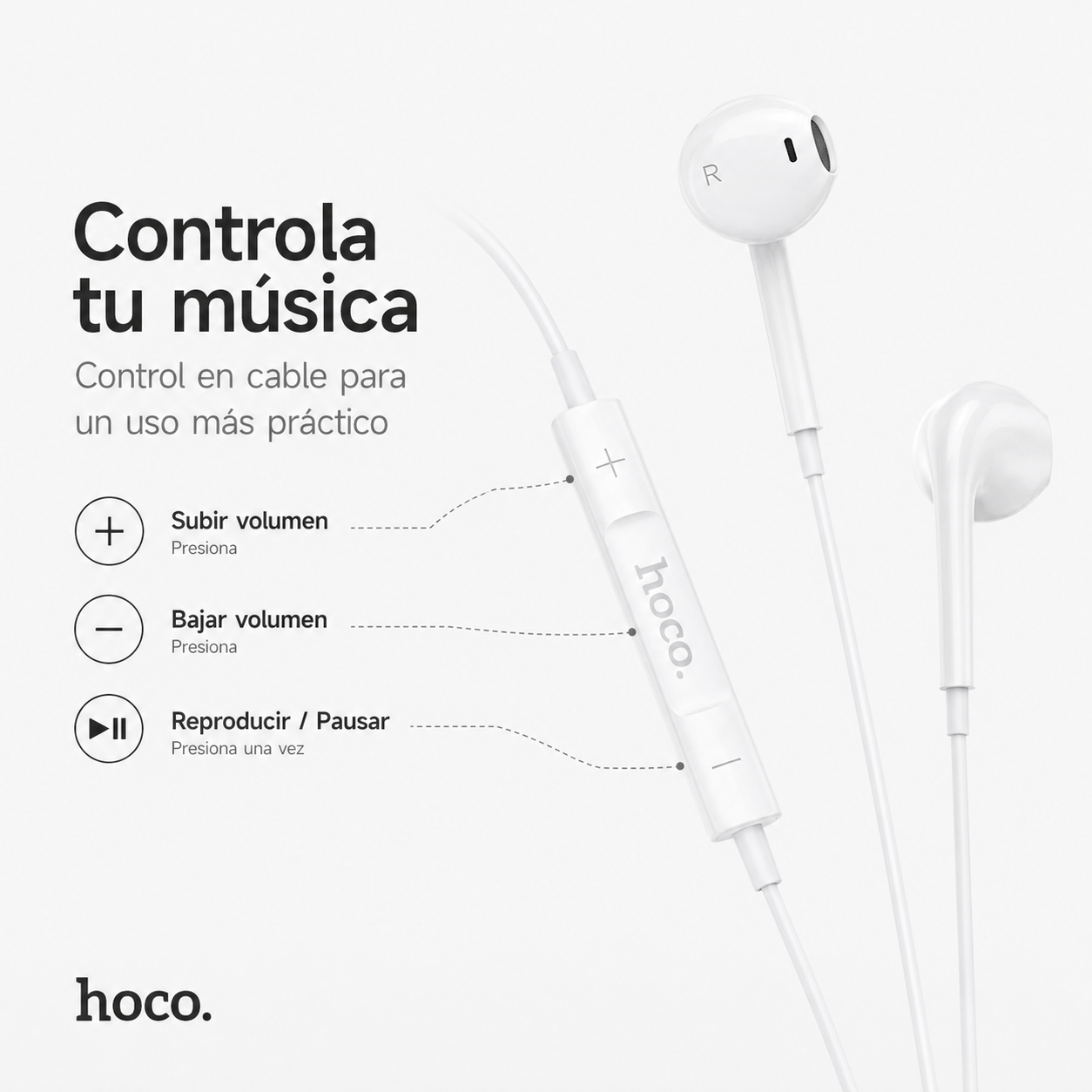 Audifonos Hoco M101 Jack 35mm Con Microfono Y Control-5