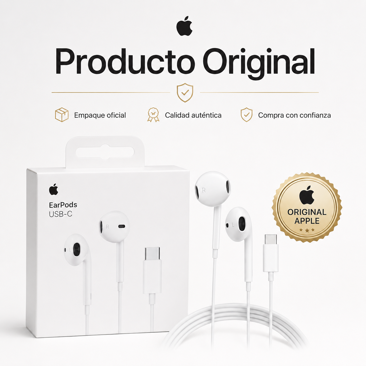 Apple EarPods USB C Original Con Micr fono Blanco-2