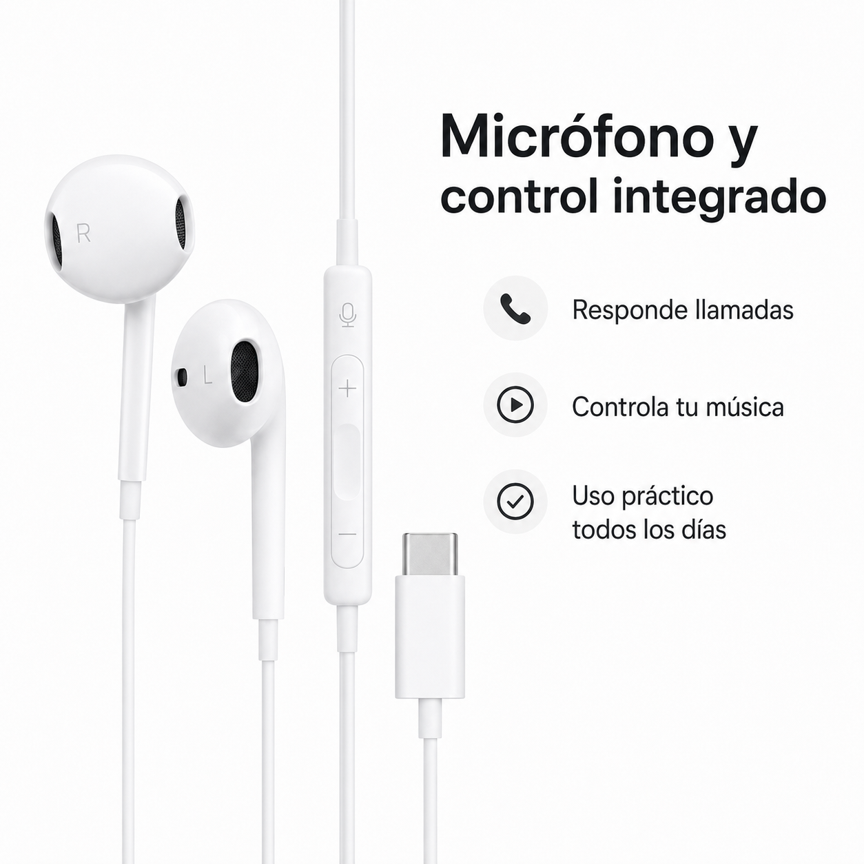 Apple EarPods USB C Original Con Micr fono Blanco-4