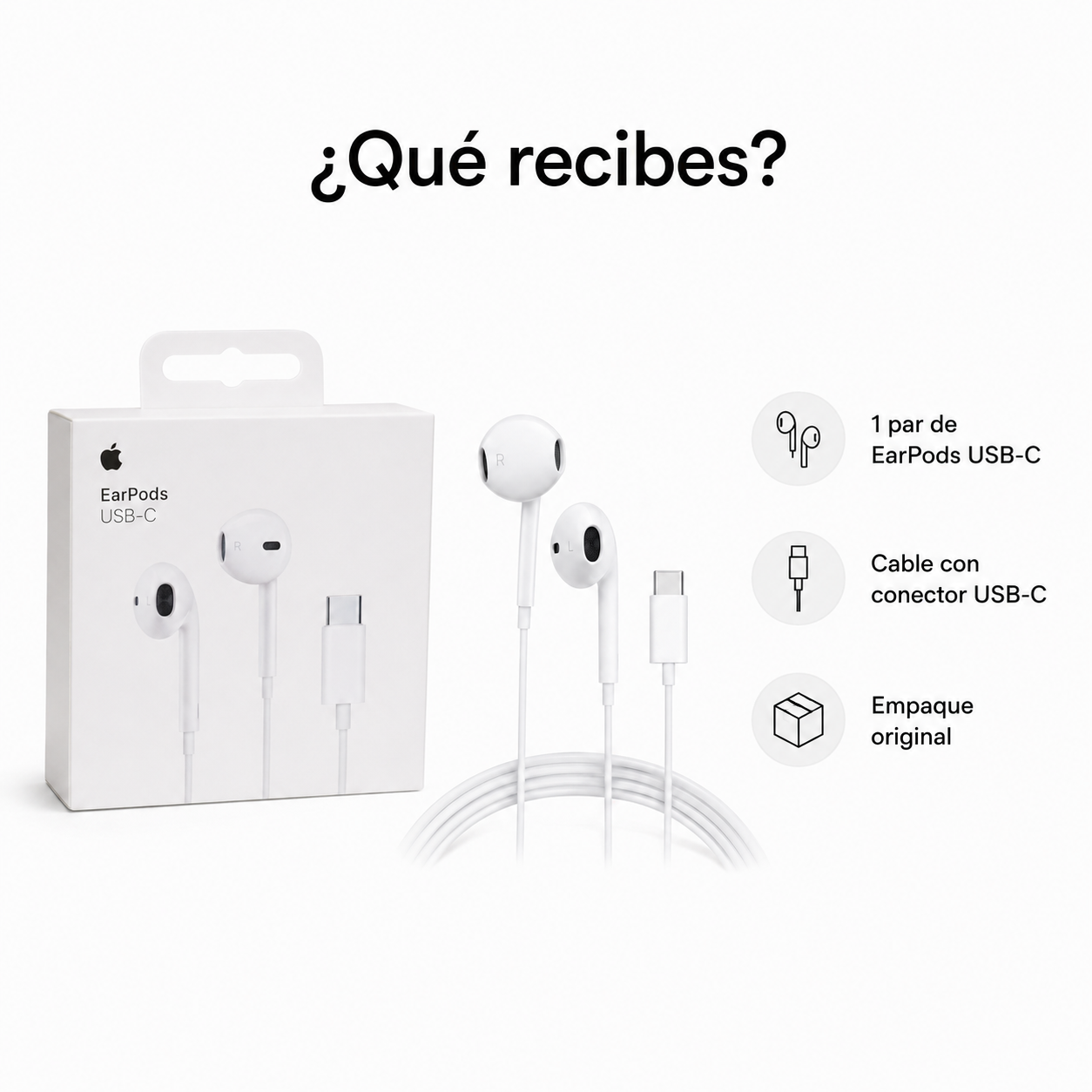 Apple EarPods USB C Original Con Micr fono Blanco-7