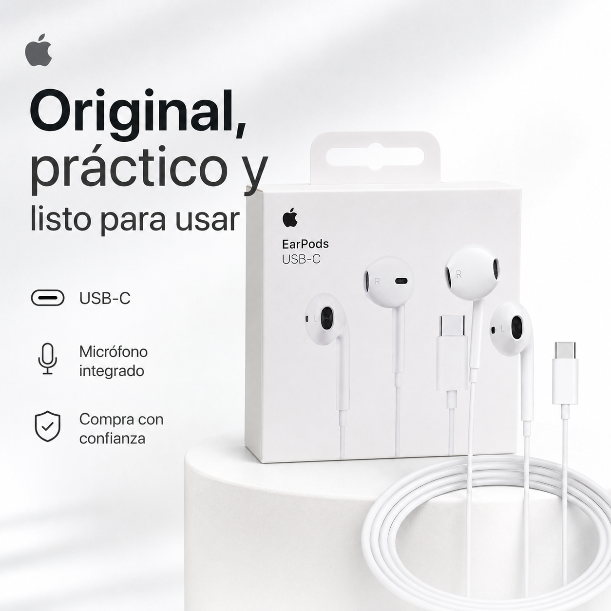 Apple EarPods USB C Original Con Micr fono Blanco-9