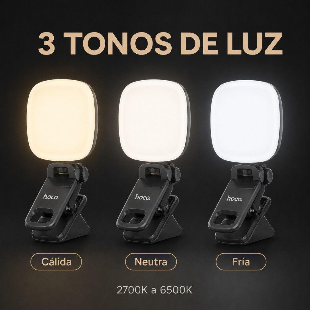 Luz Led Recargable Para Celular 3 Tonos Hoco K29-3