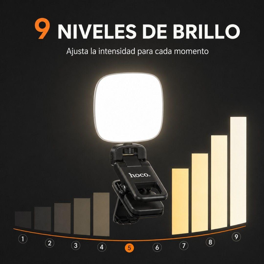 Luz Led Recargable Para Celular 3 Tonos Hoco K29-4