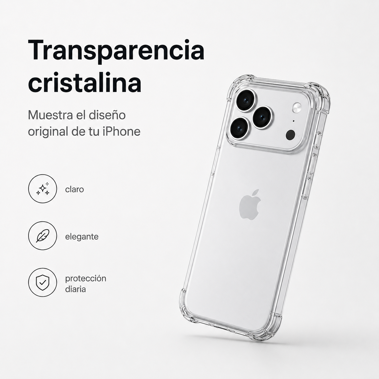 Carcasa Transparente Slim para iPhone 17 Pro-2