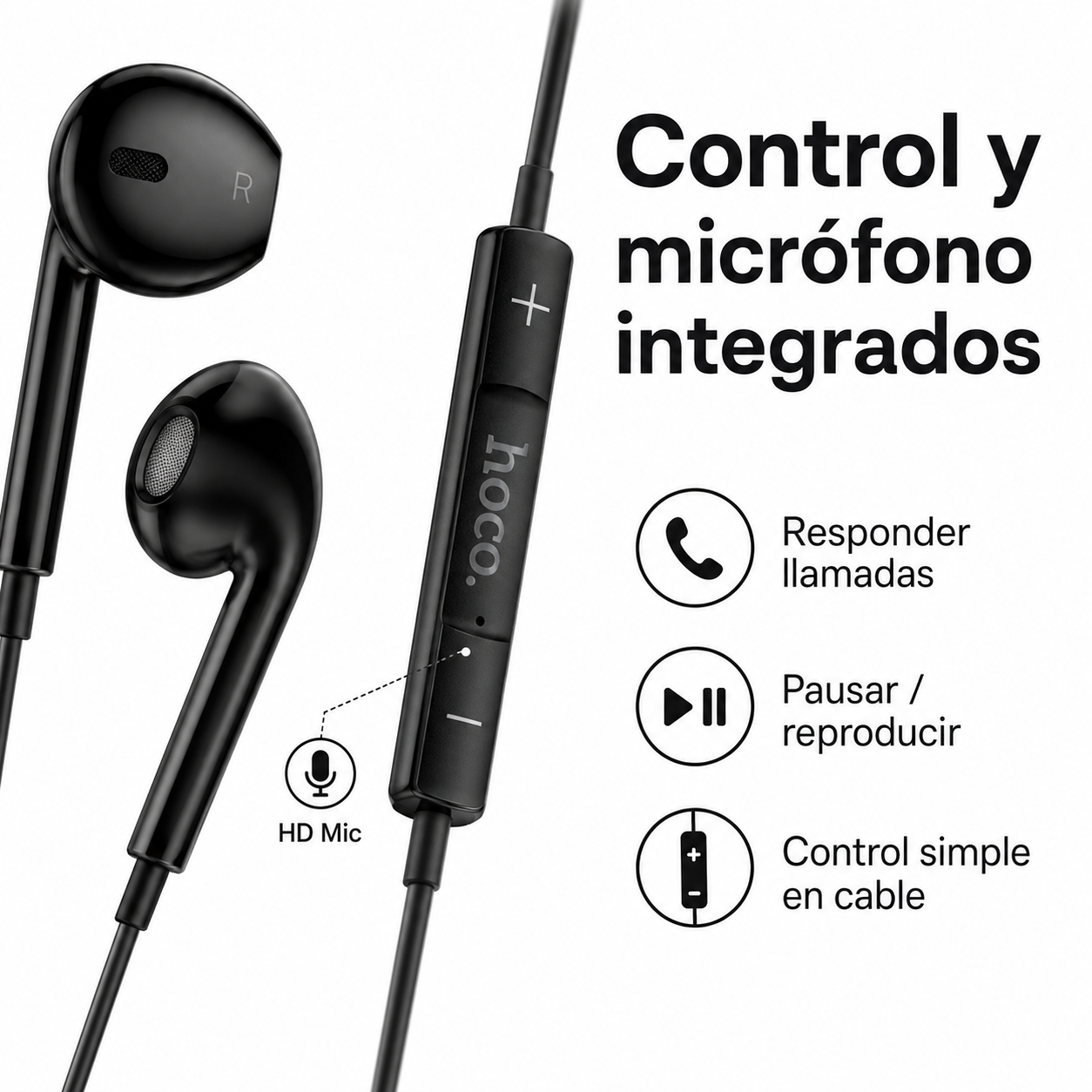Audifonos In Ear Hoco M101 Cableados Con Microfono-5
