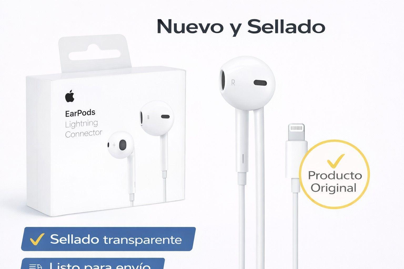 Audifonos Apple EarPods Originales Lightning Microfono Control-8