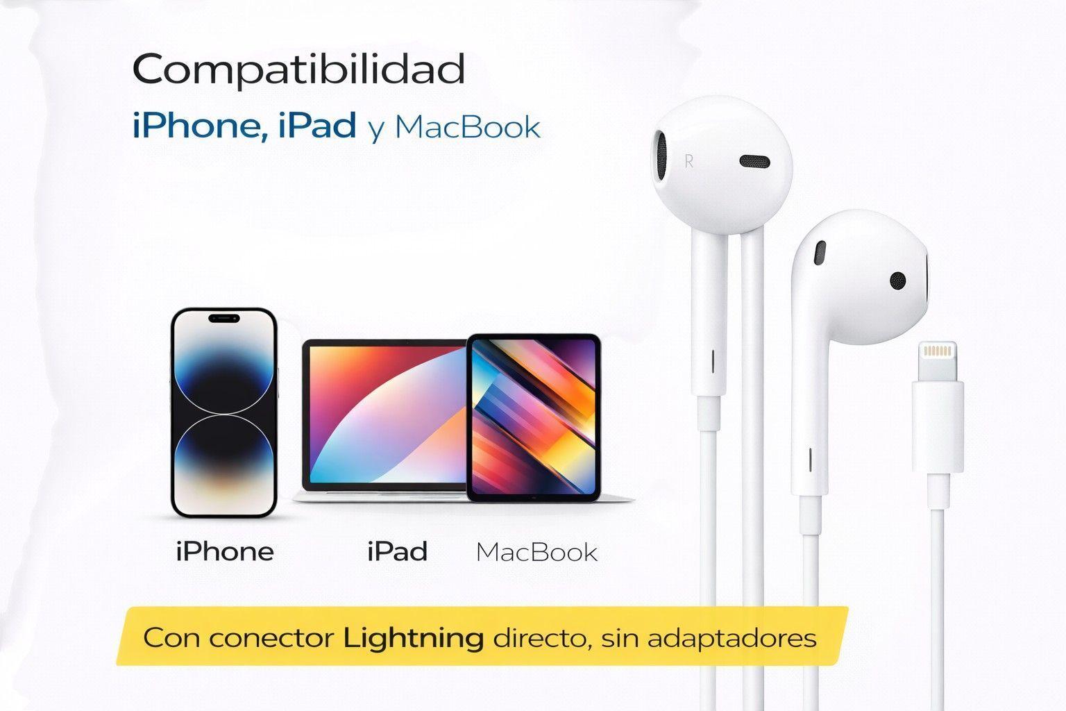 Audifonos Apple EarPods Originales Lightning Microfono Control-9