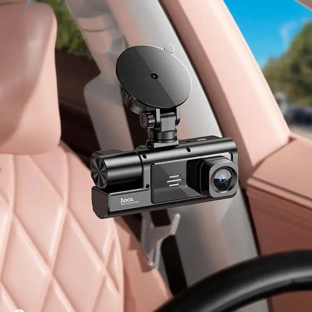 Cámara Auto Hoco DI60 World Negro – Dash Cam 3 pantallas, Full HD, Parking-6