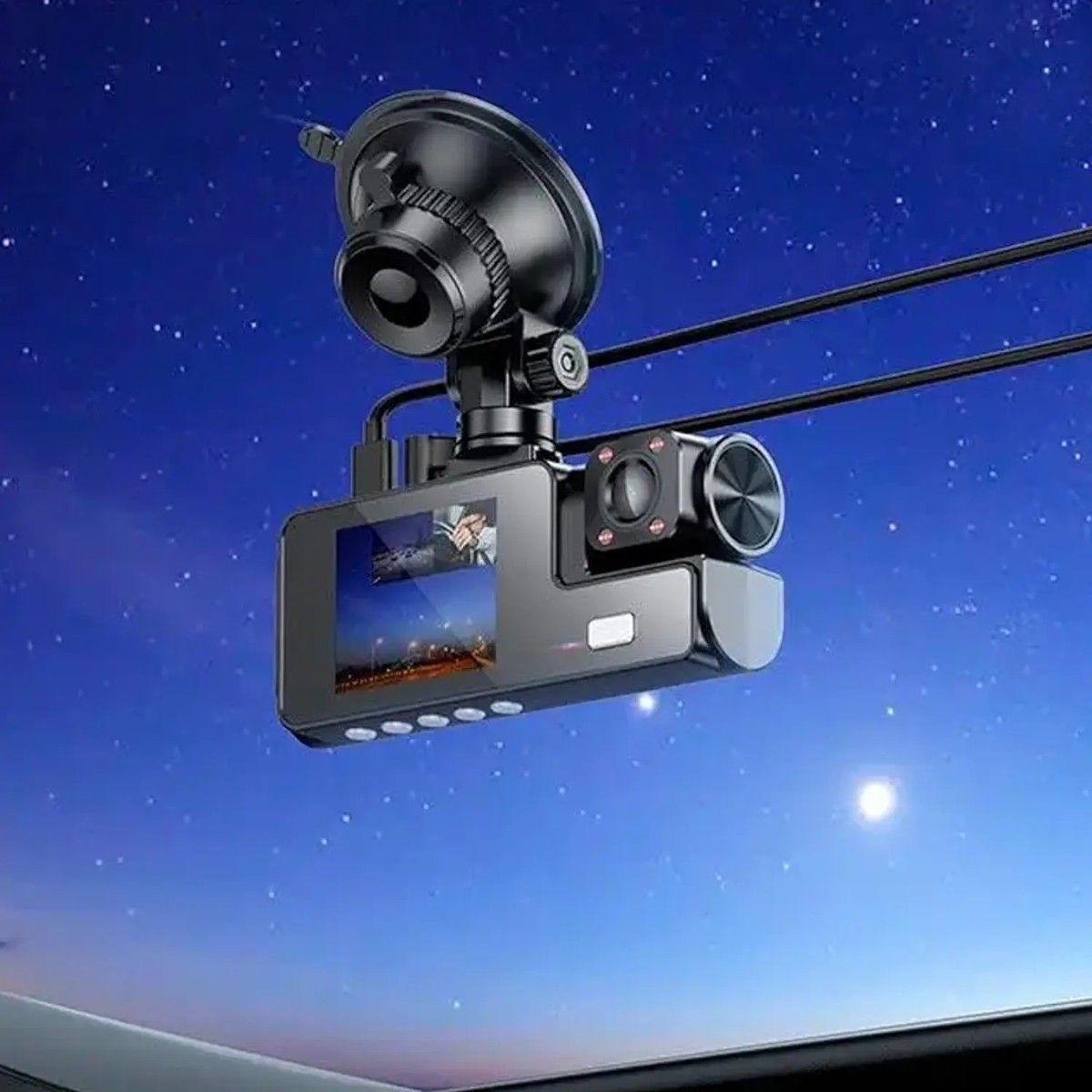 Cámara Auto Hoco DI60 World Negro – Dash Cam 3 pantallas, Full HD, Parking-7