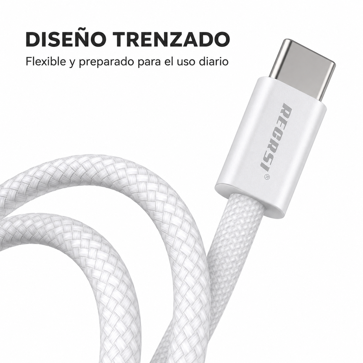Cable Tipo C 240W Carga Rapida Trenzado 2 Metros-4