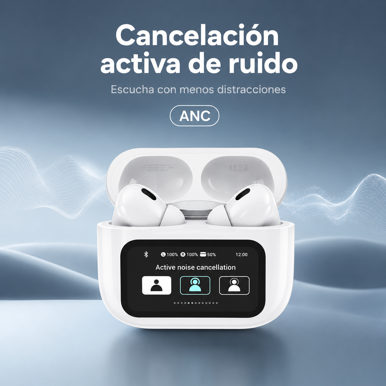 Aud fonos Bluetooth Hoco EW72 Pantalla T ctil ANC TWS-2