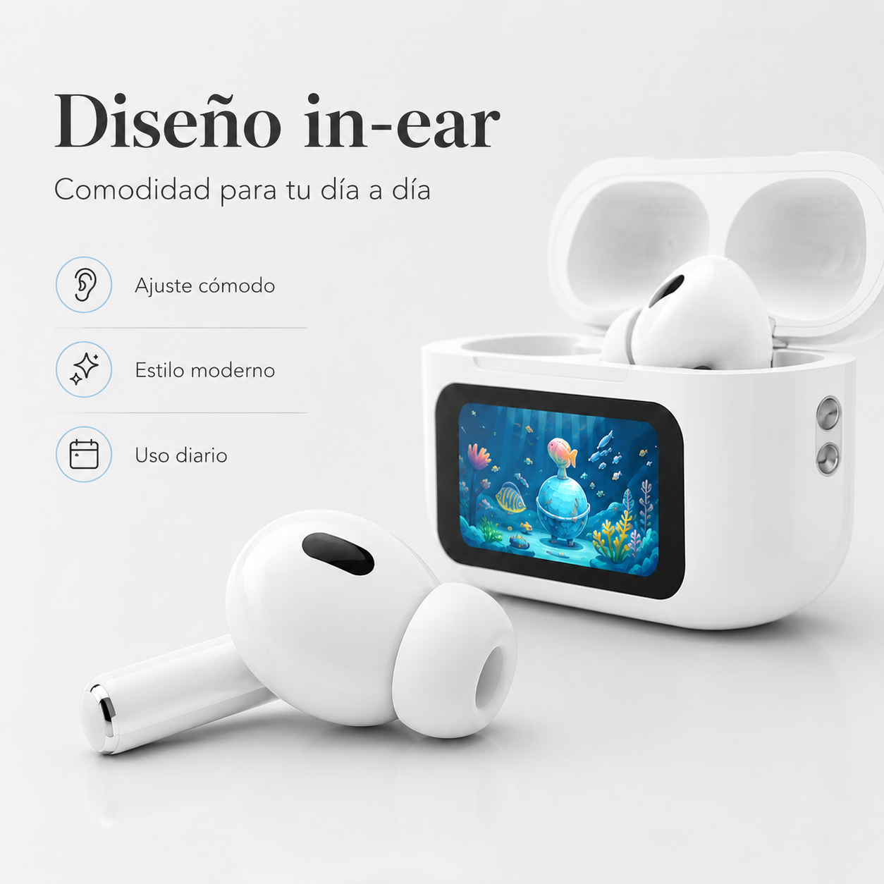 Aud fonos Bluetooth Hoco EW72 Pantalla T ctil ANC TWS-6