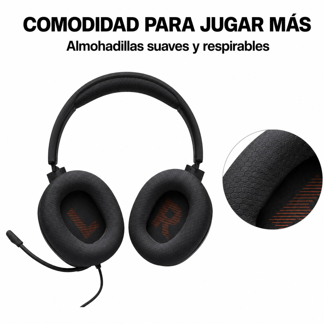 Headset Gamer JBL Quantum 100M2 Microfono Desmontable-5