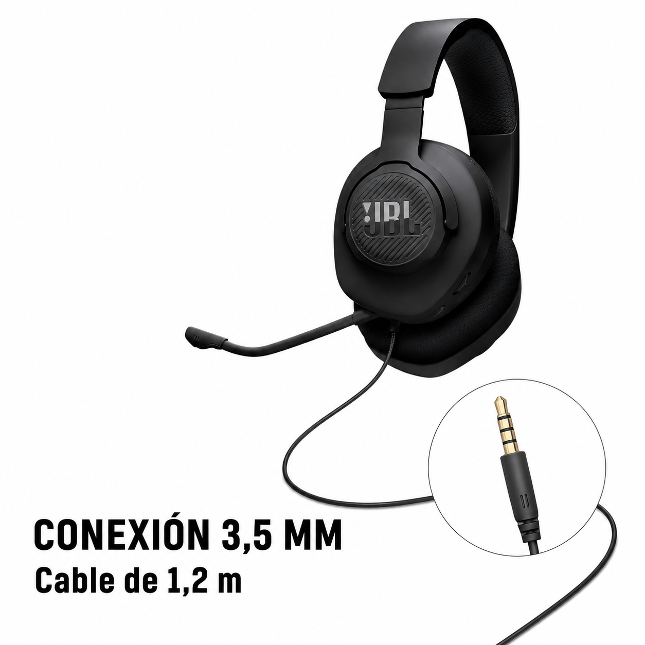 Headset Gamer JBL Quantum 100M2 Microfono Desmontable-6