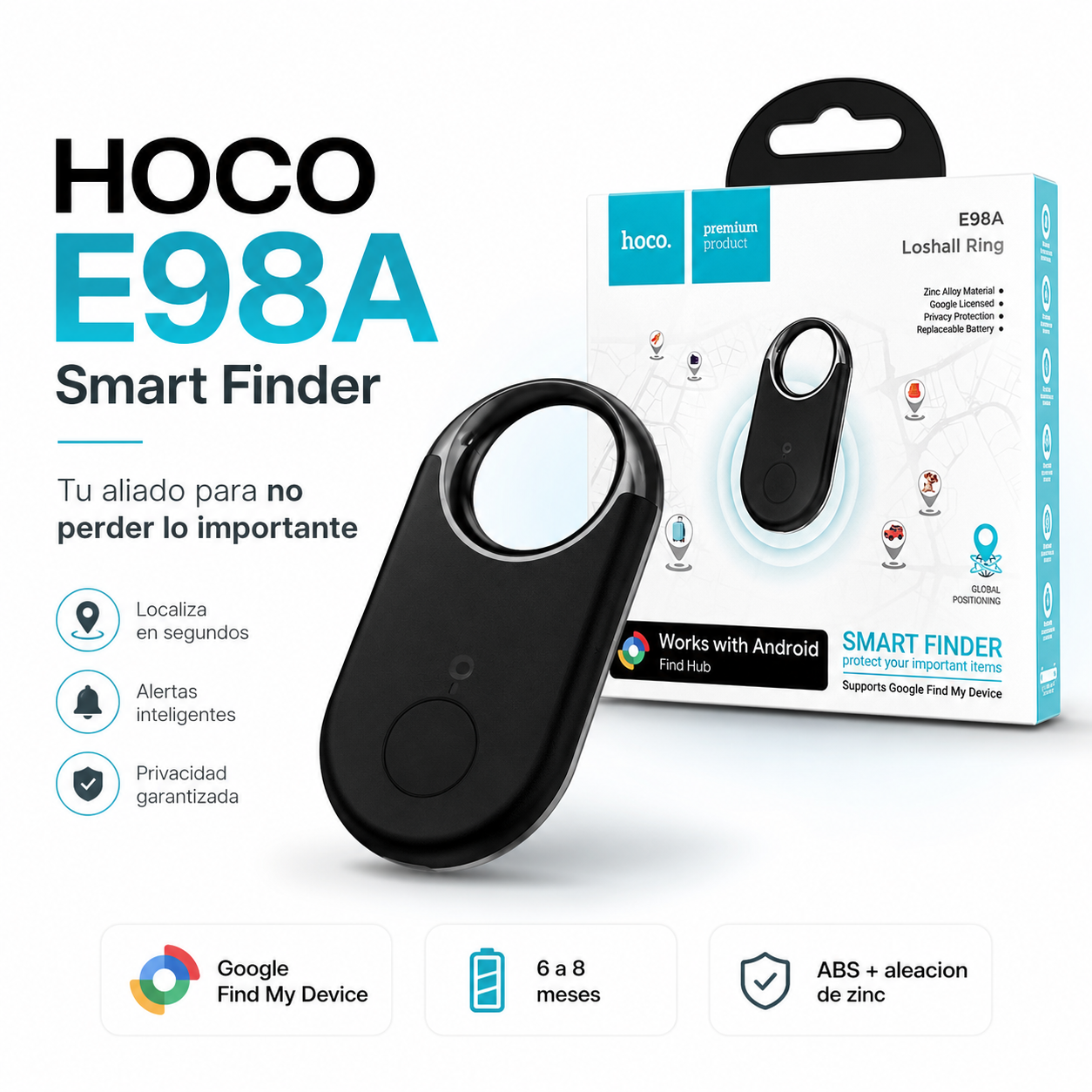 Tag Localizador Bluetooth Compatible Con Android Find Hub-6