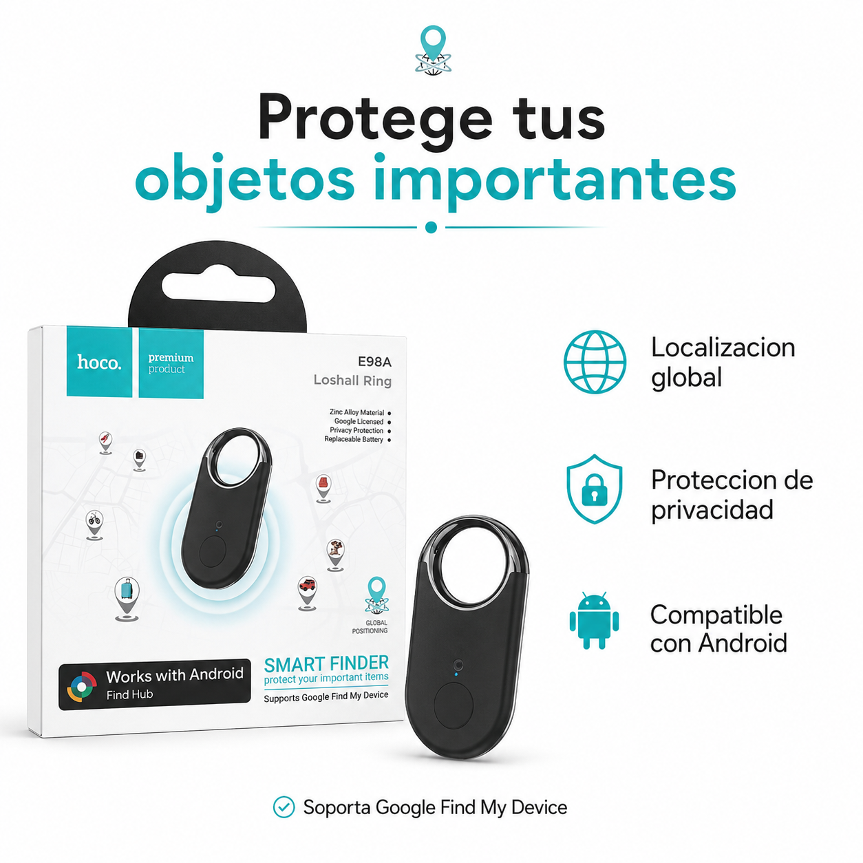 Tag Localizador Bluetooth Compatible Con Android Find Hub-7