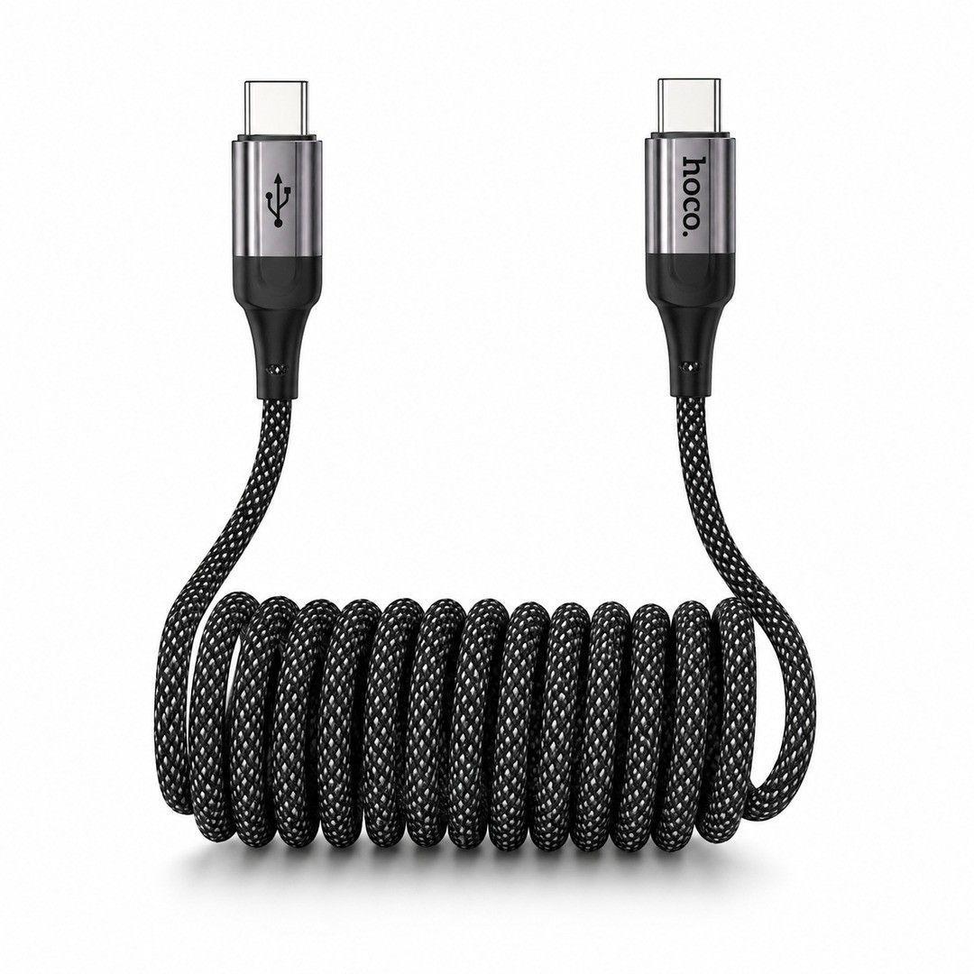 Cable USB C A USB C Espiral 60W 1 5m Hoco X121-0