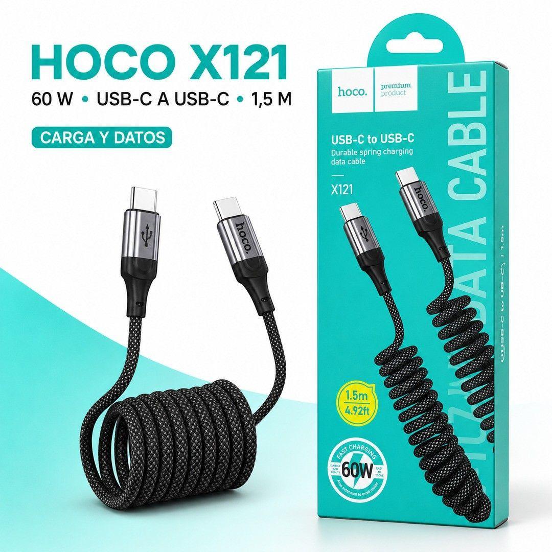 Cable USB C A USB C Espiral 60W 1 5m Hoco X121-9