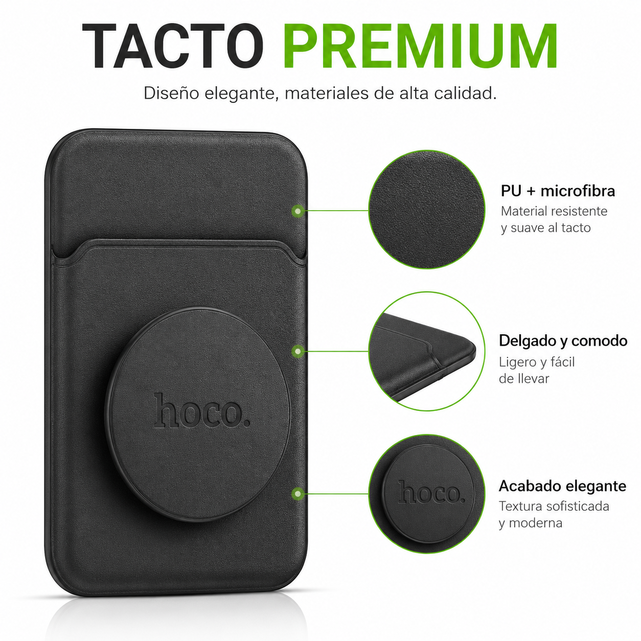 Tarjetero Magnetico Hoco GT6 Compatible MagSafe Para 3 Tarjetas-6