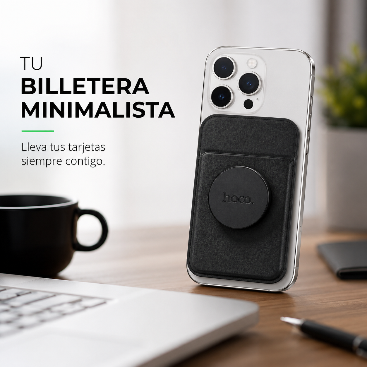 Tarjetero Magnetico Hoco GT6 Compatible MagSafe Para 3 Tarjetas-8