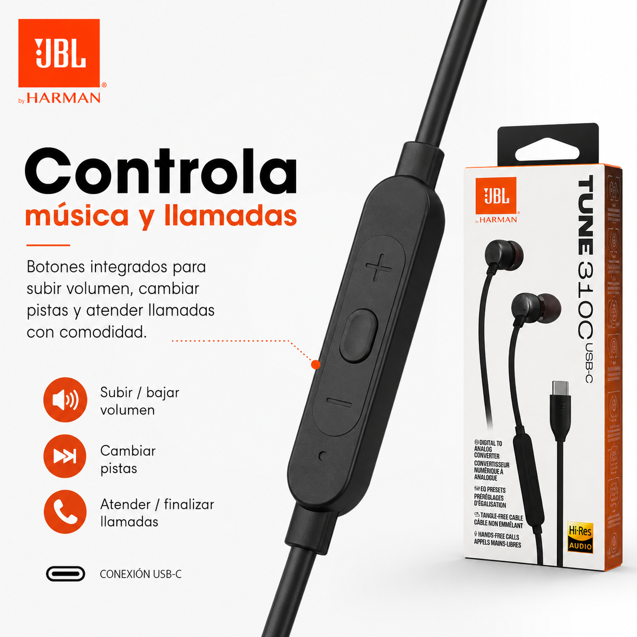 Aud fonos JBL Tune 310C Con Cable USB C Pure Bass-3