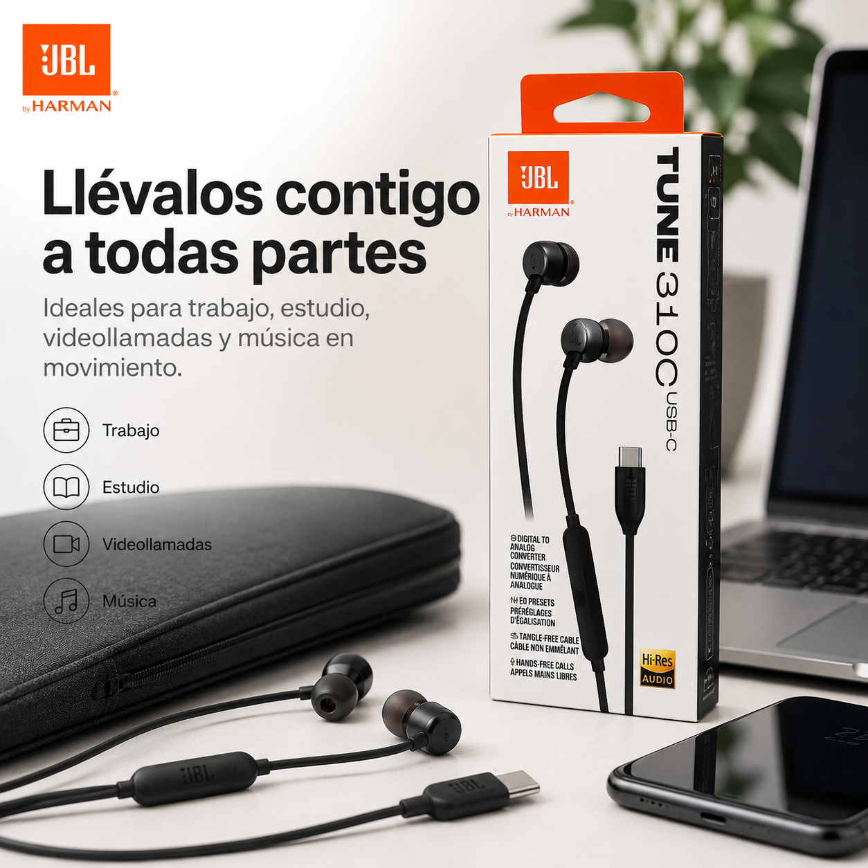 Aud fonos JBL Tune 310C Con Cable USB C Pure Bass-7