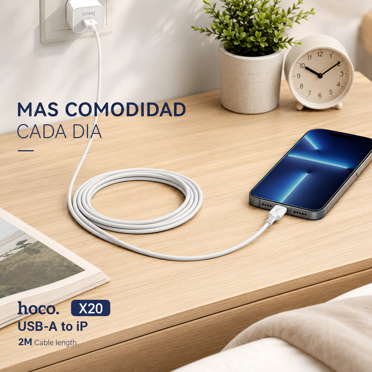 Cable USB A A Lightning Hoco X20 2M Carga Y Datos-8