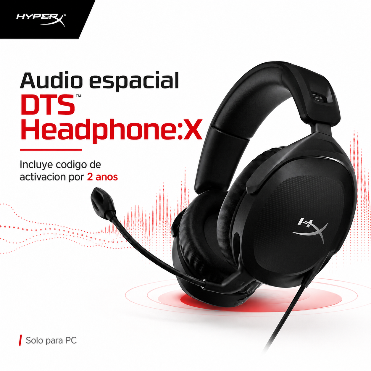 Audifonos Gamer HyperX Cloud Stinger 2 DTS X PC-2