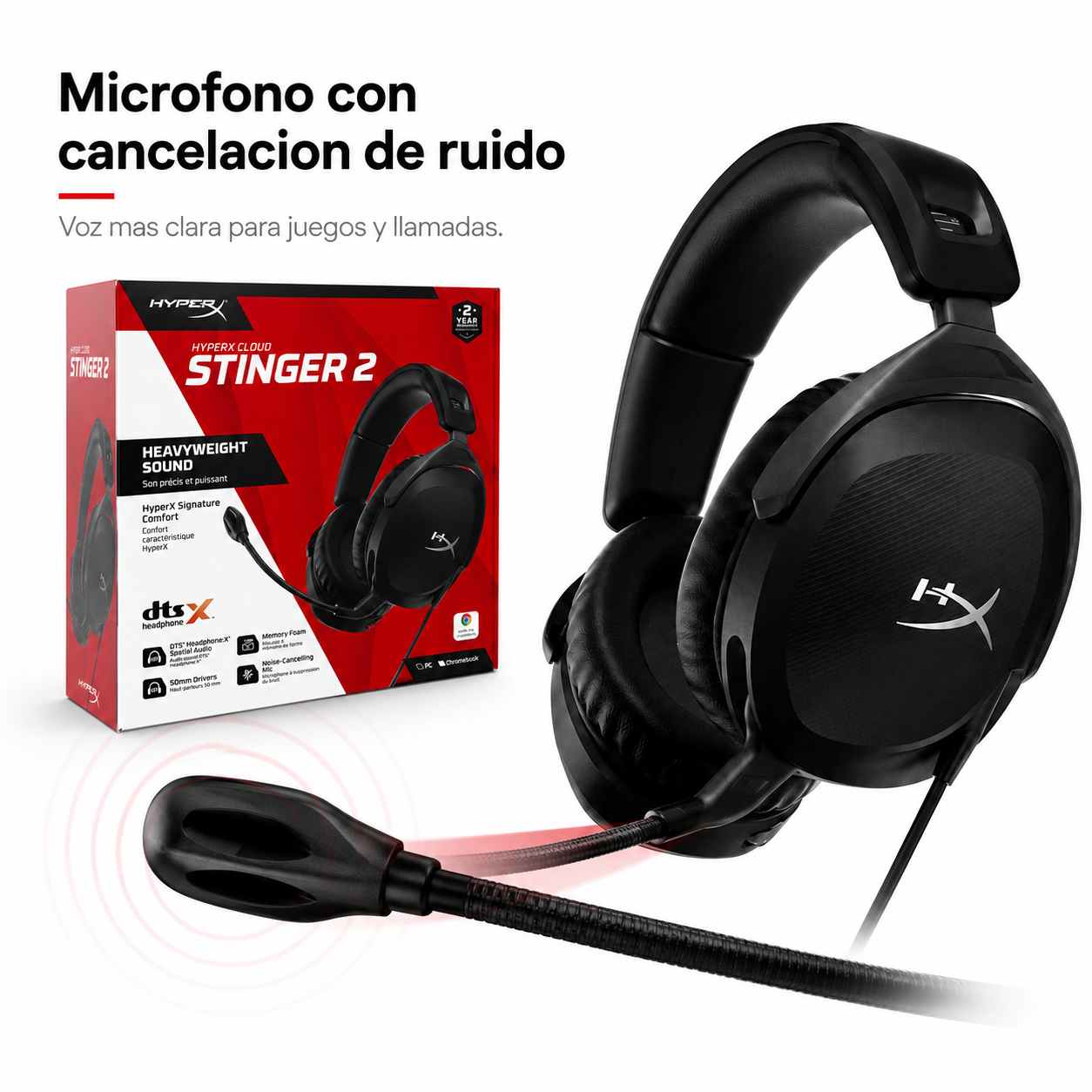 Audifonos Gamer HyperX Cloud Stinger 2 DTS X PC-4
