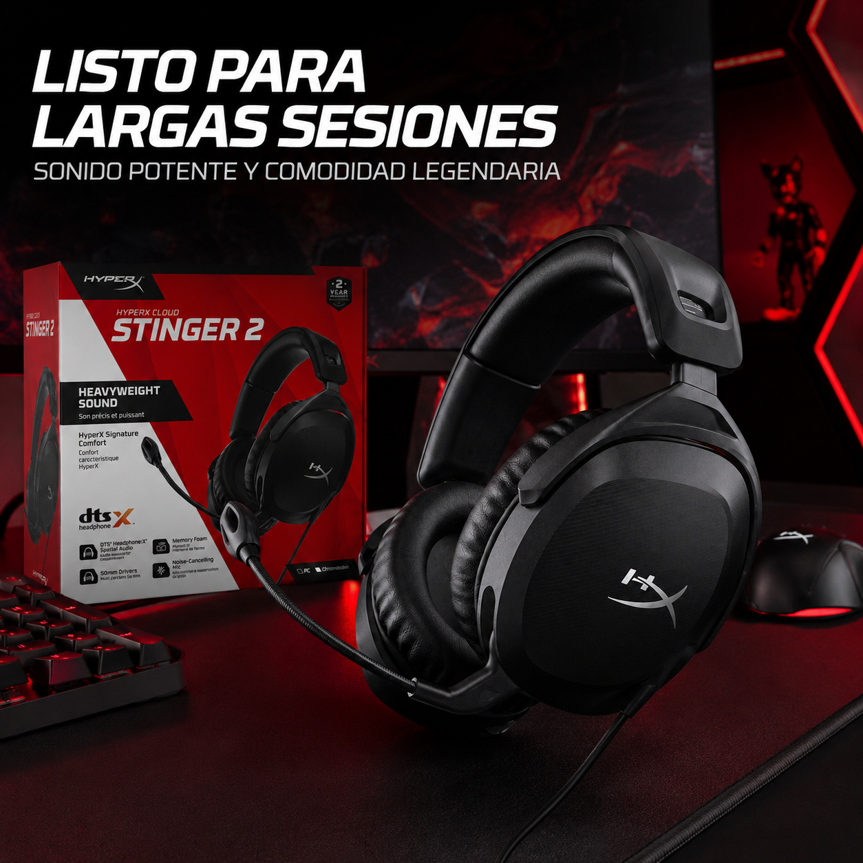 Audifonos Gamer HyperX Cloud Stinger 2 DTS X PC-8