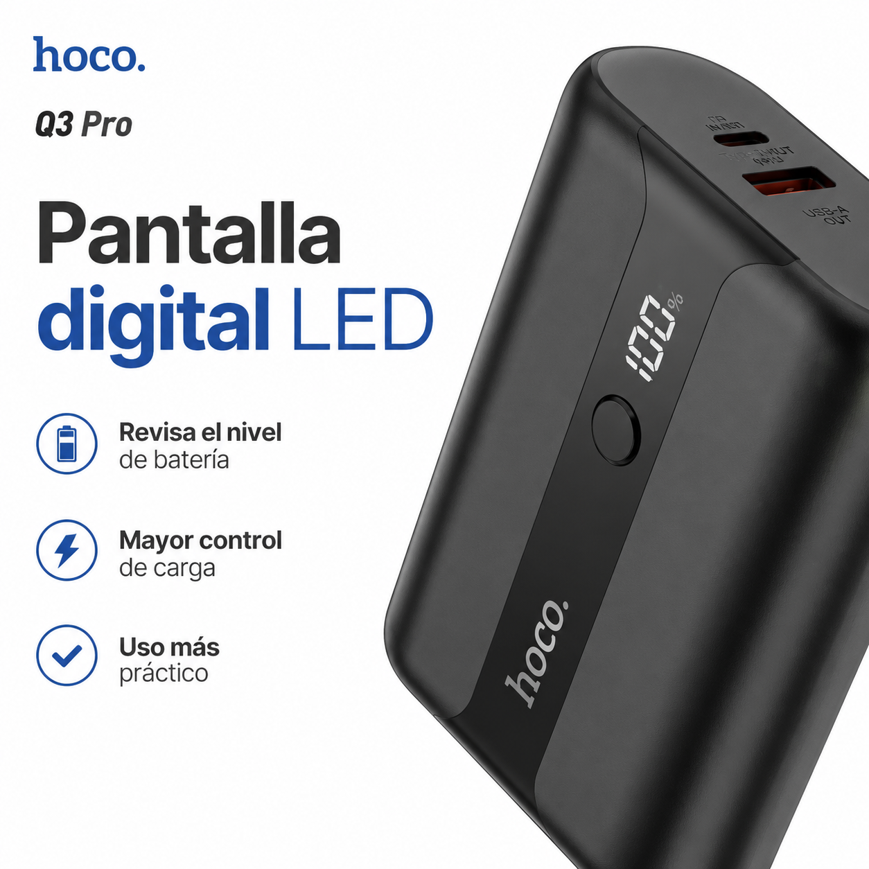 Bateria Externa Power Bank Hoco Q3 Pro 10000mah -6