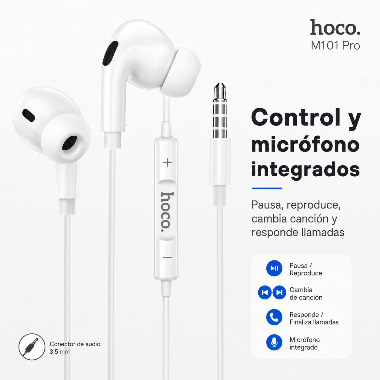 Audifonos In Ear HOCO M101 Pro Con Control Y Microfono-3
