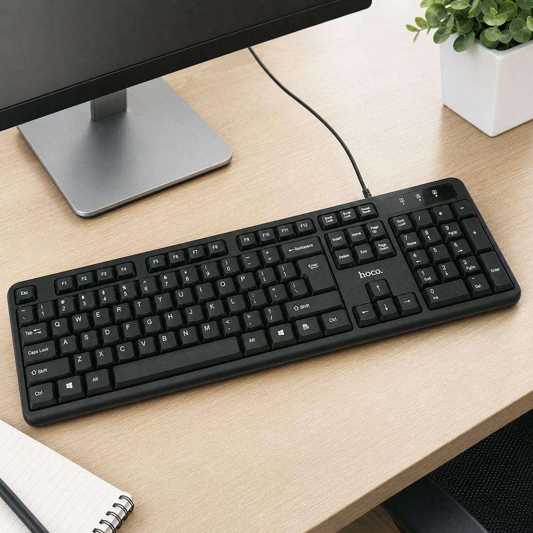 Teclado Cableado USB Numerico Ingles Hoco GM60-8