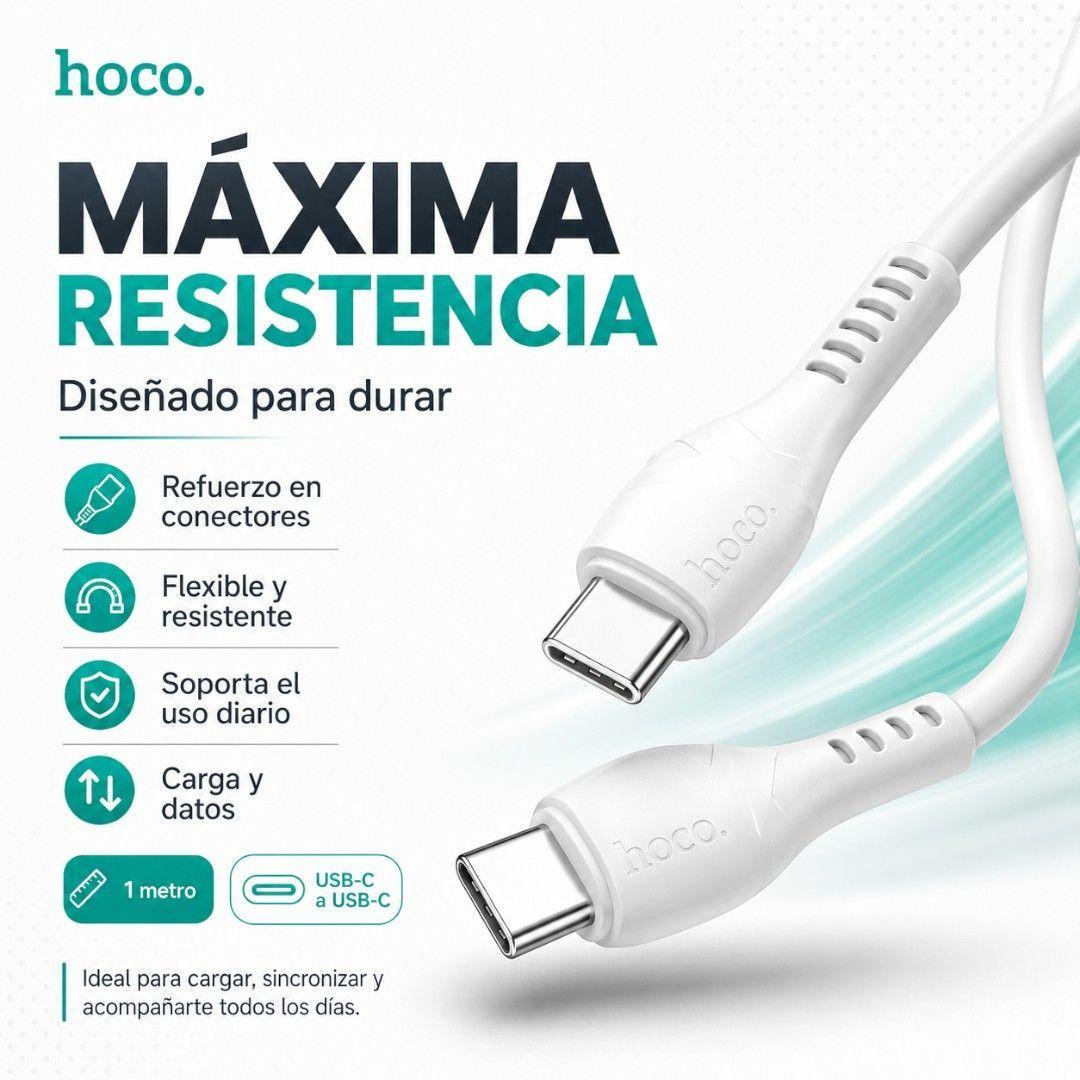 Cable USB C A USB C Hoco X37 Carga Rapida 60W 1 Metro-3