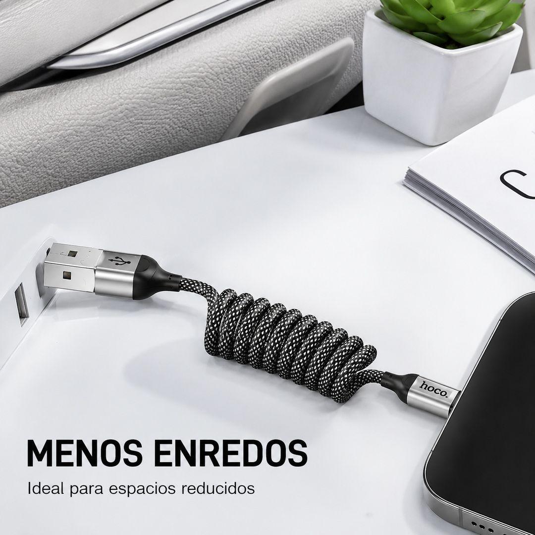 Cable USB A USB C Espiral Carga Y Datos Hoco X121-8