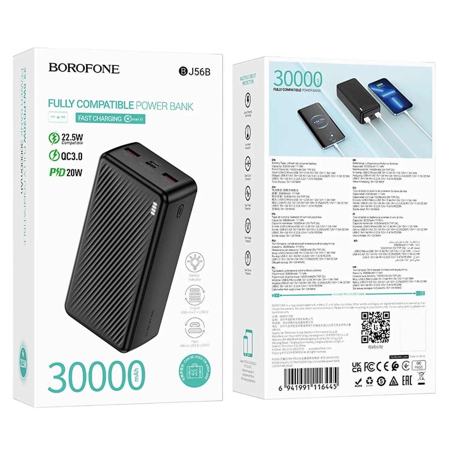 Powerbank Borofone BJ56B 30000 mAh 22.5 W + PD 20 W-3