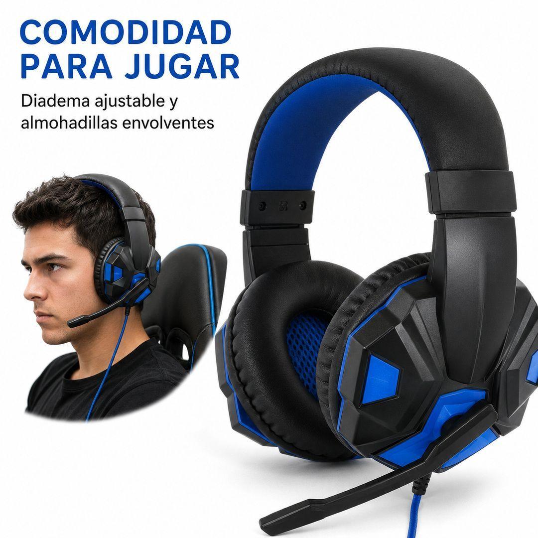 Audifonos Gamer Para PC Con Microfono Led 3 5mm-4
