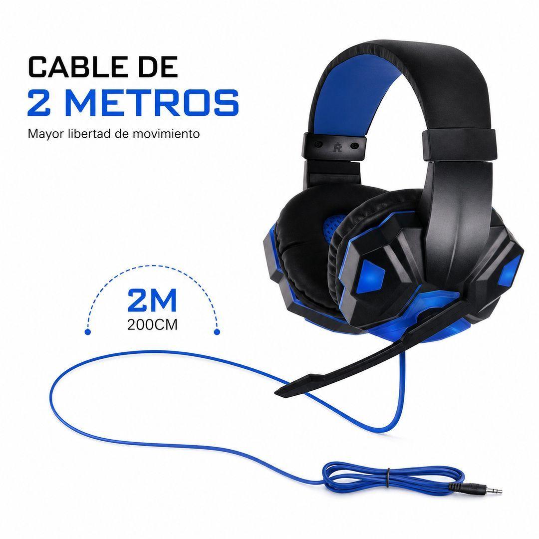 Audifonos Gamer Para PC Con Microfono Led 3 5mm-5
