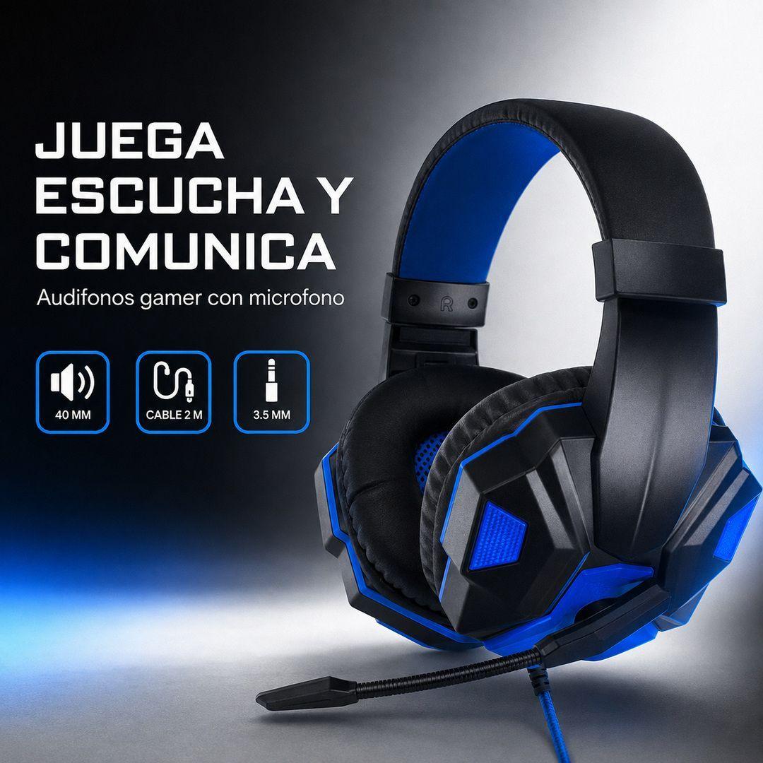 Audifonos Gamer Para PC Con Microfono Led 3 5mm-9