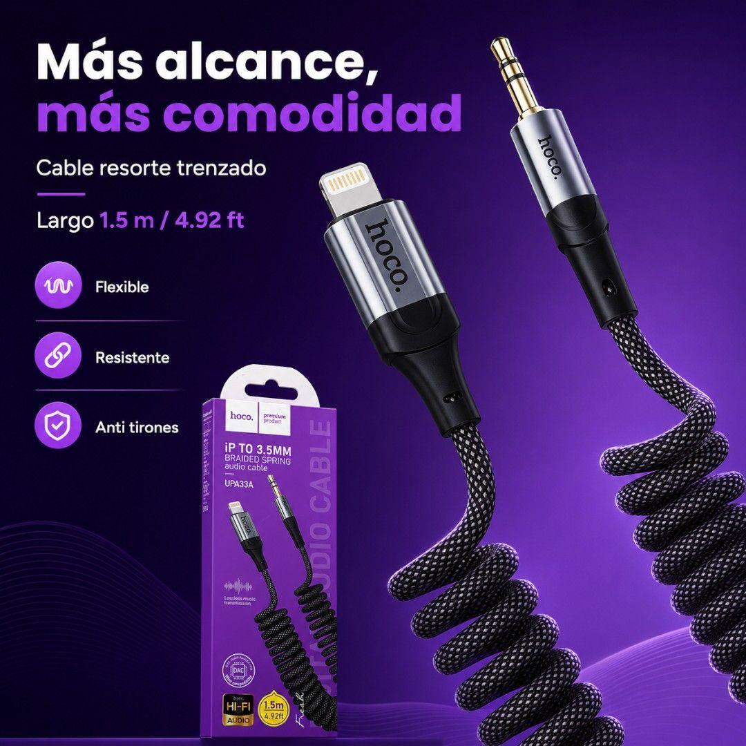Cable Auxiliar Lightning A 35mm Hoco UPA33A Audio HiFi DAC-3
