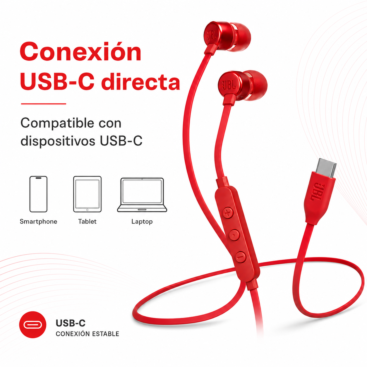 JBL Tune 310C USB Tipo C Hi Res Audio Original-5