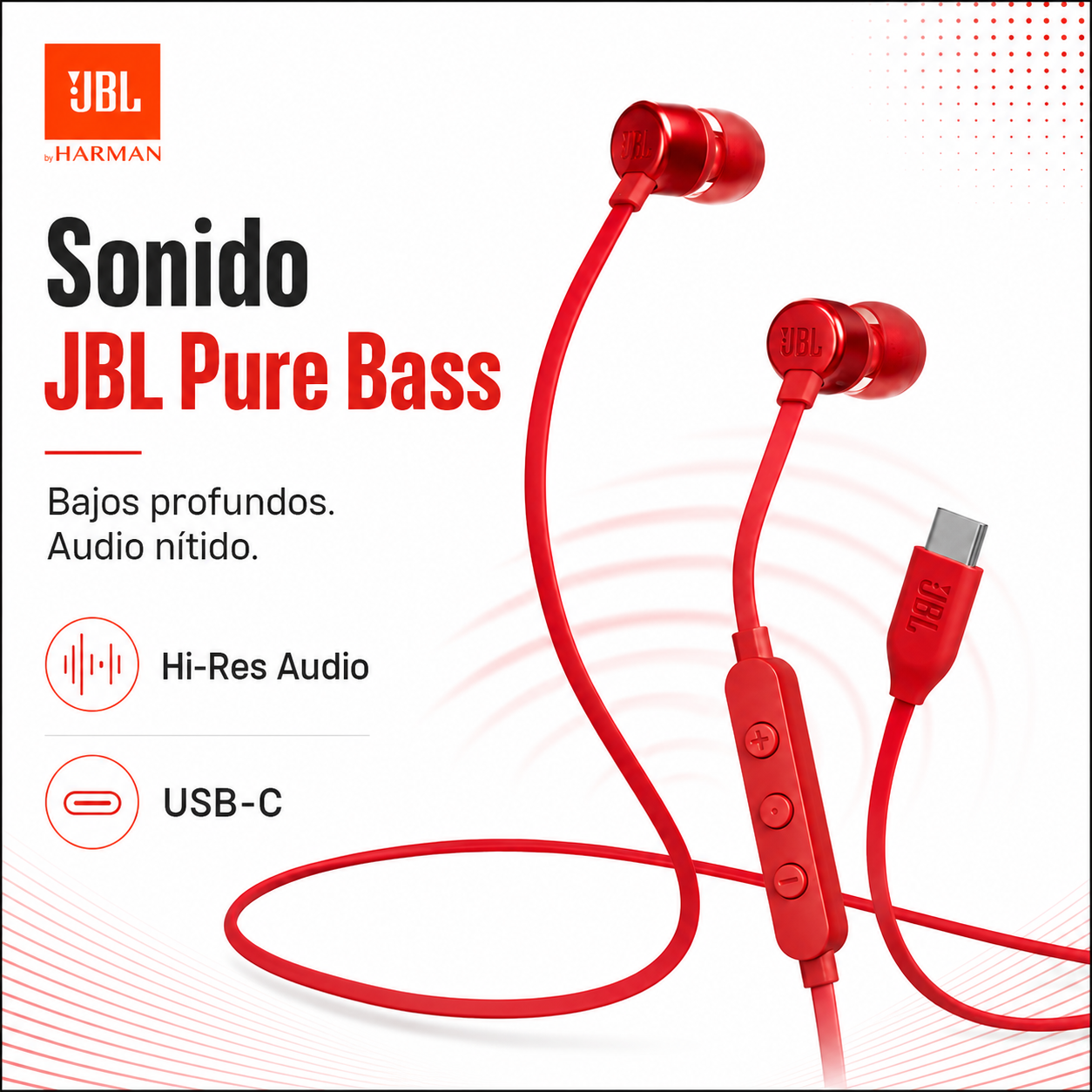JBL Tune 310C USB Tipo C Hi Res Audio Original-7