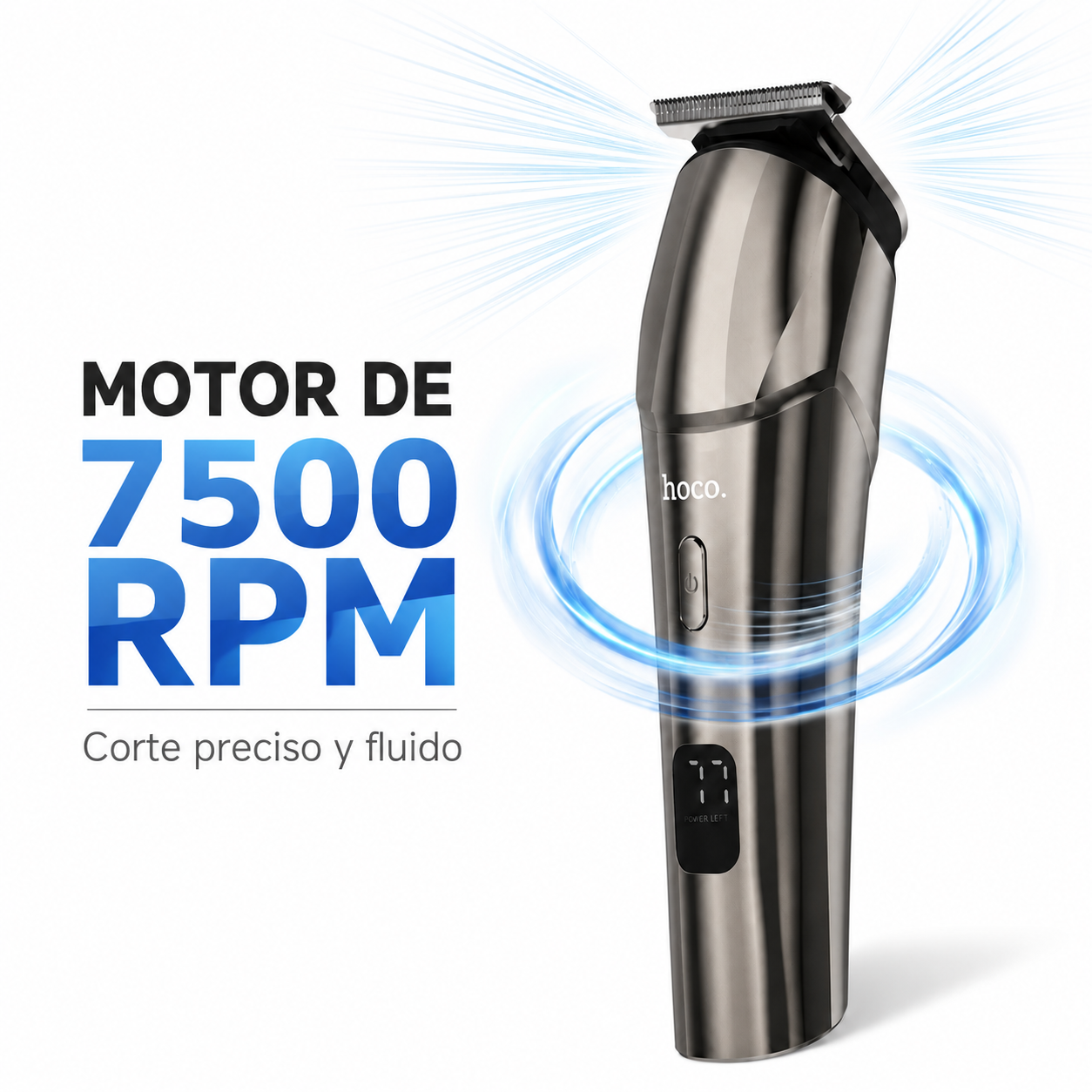 Maquina De Cortar Cabello Hoco HP26 IPX6 Recargable-5