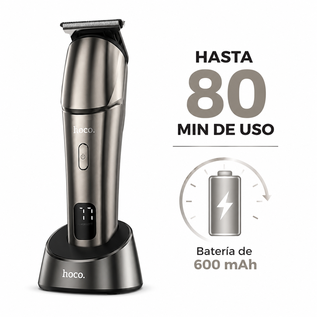 Maquina De Cortar Cabello Hoco HP26 IPX6 Recargable-6