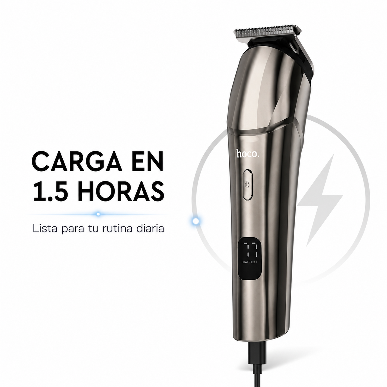 Maquina De Cortar Cabello Hoco HP26 IPX6 Recargable-7