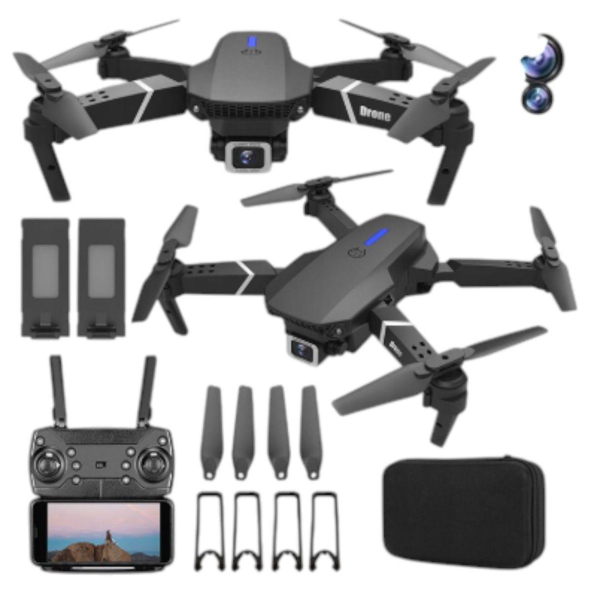 Dron E88 MAX 4K Dual Cámara Alcance 100 m APP-2